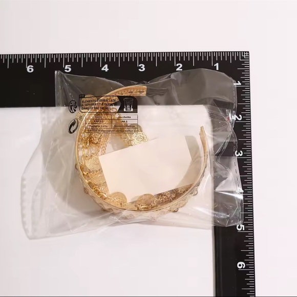 Gold Leaf Tassel Chain Arm Cuff Bracelet ✨ - Picture 6 of 10